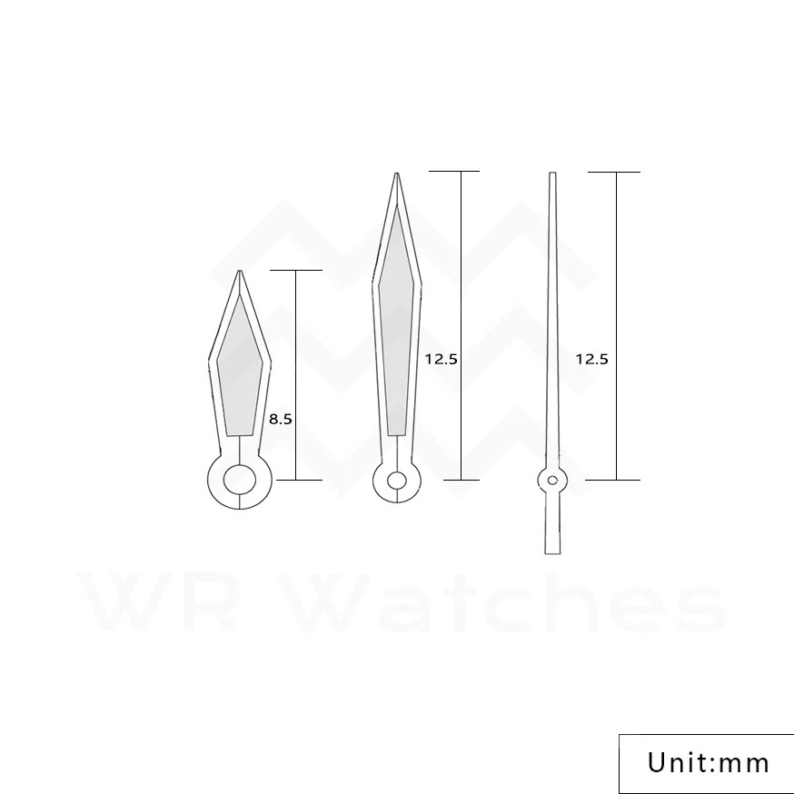 J850 Watch Hands for Seiko Mod: Silver - Image 3