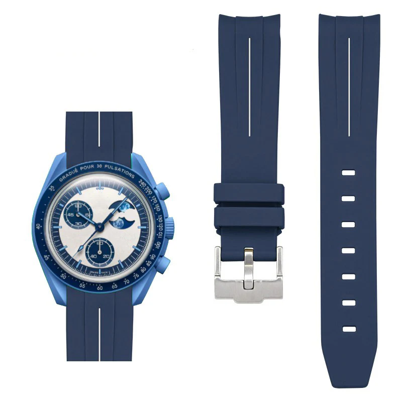 Rubber B Style Strap Compatible with Omega x Swatch MoonSwatch - Image 23