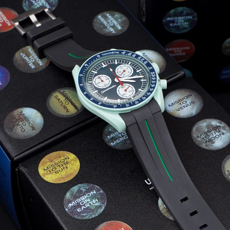 Rubber B Style Strap Compatible with Omega x Swatch MoonSwatch - Image 52