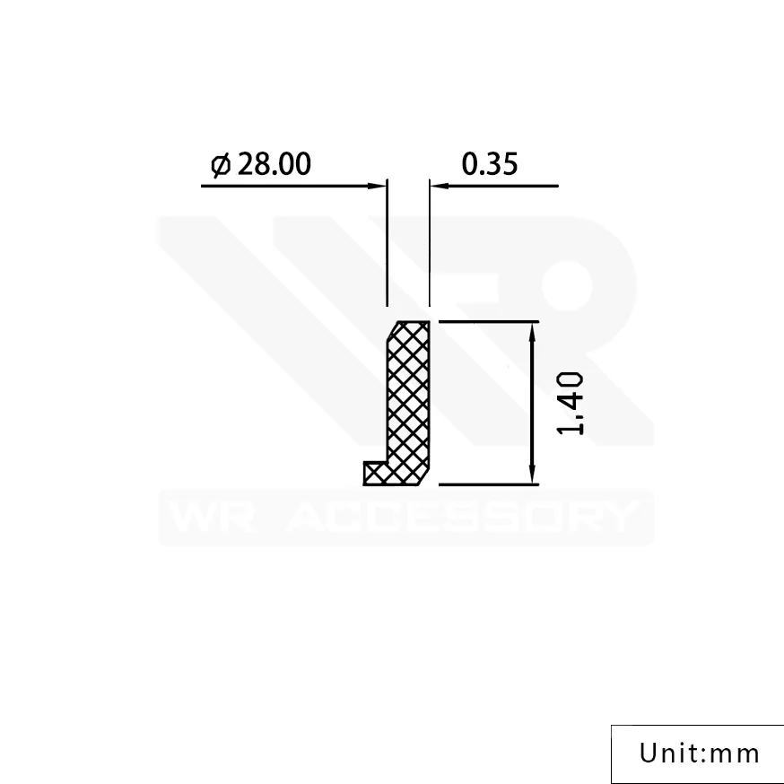 Seiko SKX013 / SKX015 / SKX017 Crystal Gasket (Black) - Image 4