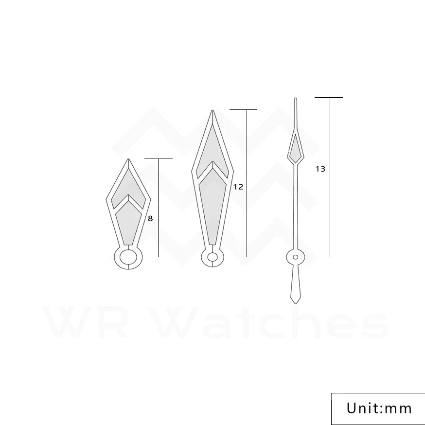 SM600 Watch Hands for Seiko Mod: Silver - Image 3